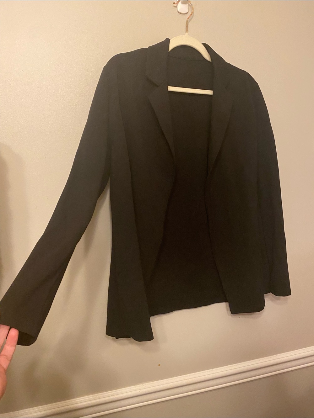 Source Unknown Black Open-Front Women's Blazer